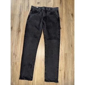 Gap Taper Size 33/34 Black Denim Jeans See Photos